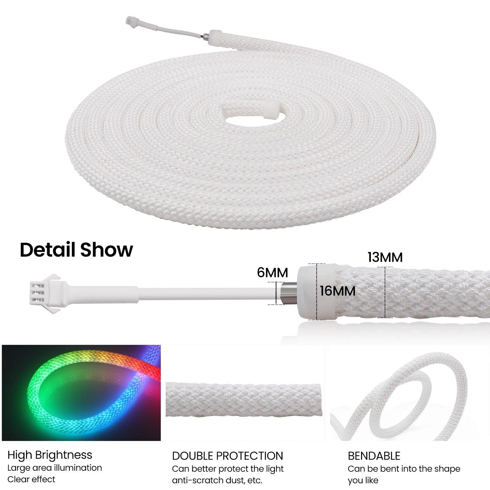 SET LED Neon Strip Lights Round Reticulate WS2812B Addressable - LEDOF