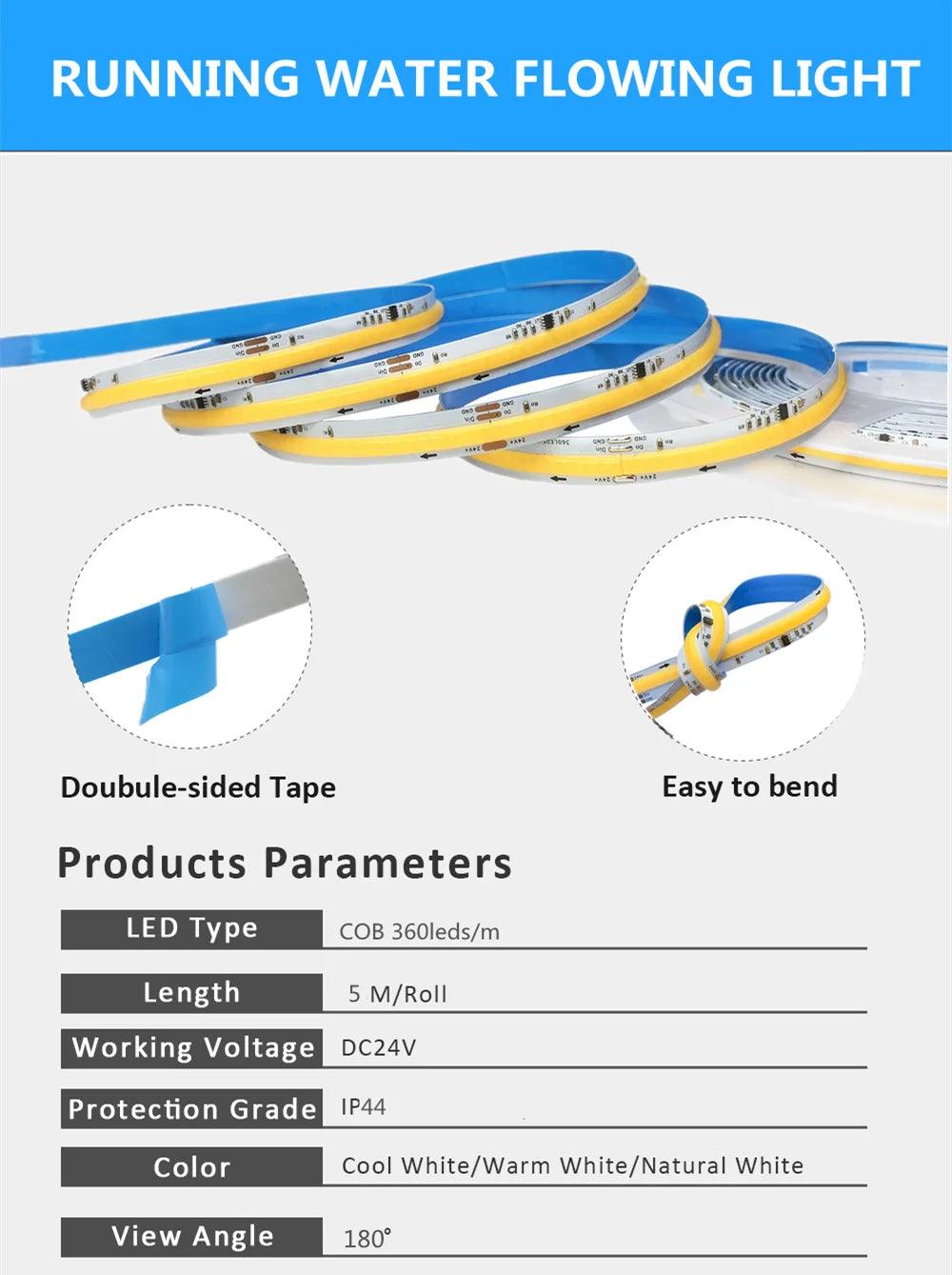 SET COB Addressable LED strip 24V WS2811 - LEDOF